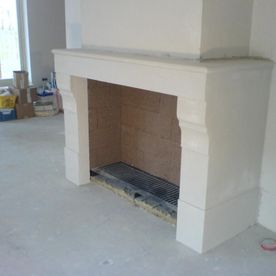 Open haard stucwerk